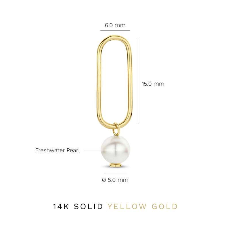 Isabel Bernard Cadeau d'Isabel 14 Karat Gold Halskette und Ohrstecker Geschenkset mit Süßwasserperlen IB90182-zoom-