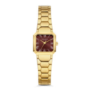 Parte di Me Orologio Square ladies watch gold coloured and dark brown PDM09031
