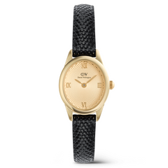 Daniel Wellington Ophelia Mini Black Lizard Unitone Gold-coloured Watch DW00100897
