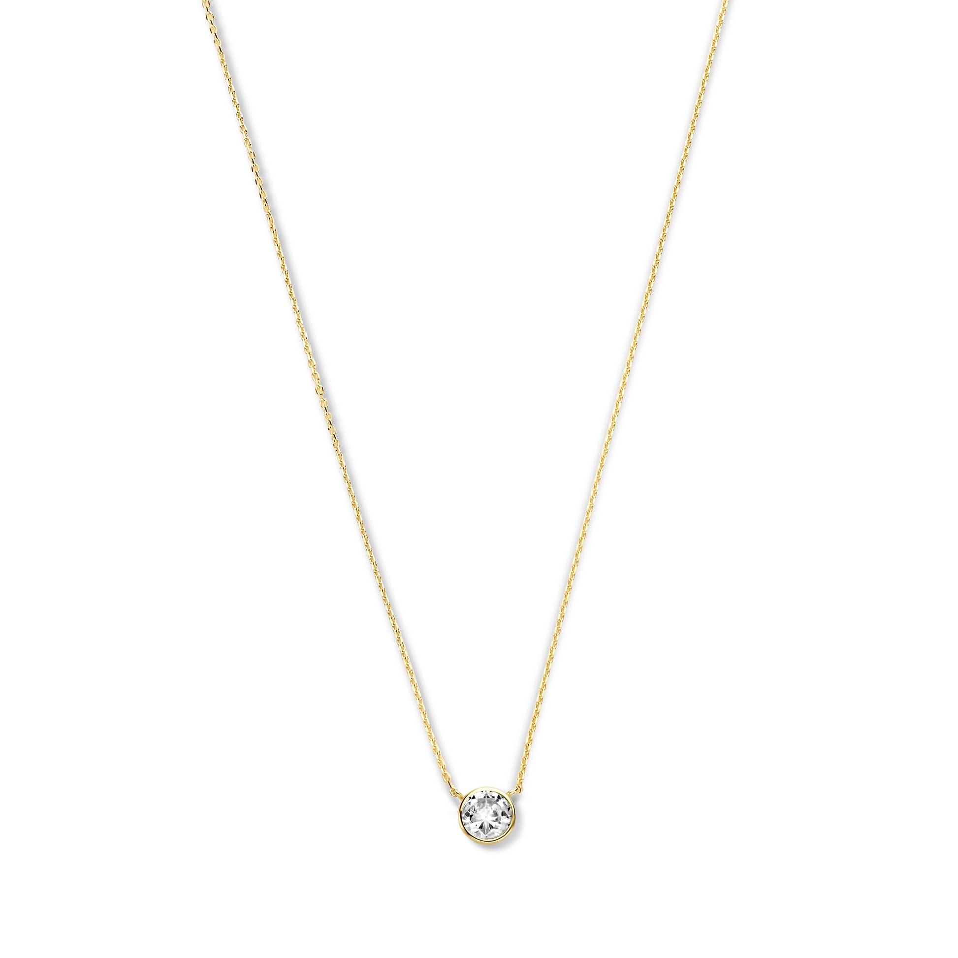 Violet Hamden Venus 925 Sterling Silver Gold-coloured Necklace with Birthstone VH340010-MAR