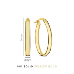 Isabel Bernard Rivoli Flori 14 carat Gold Hoop Earrings IB360254