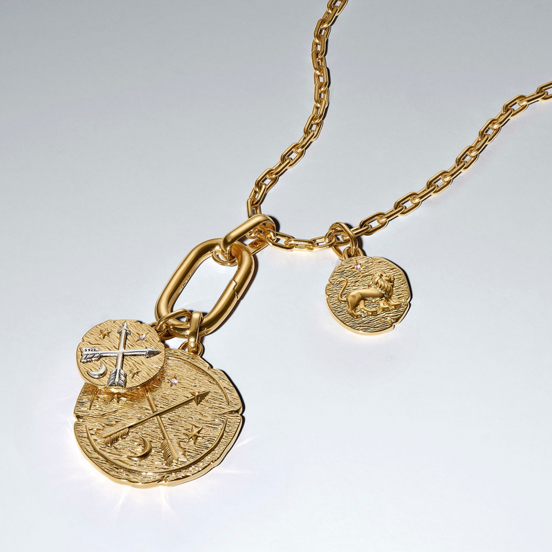 Pandora ME Gold Plated Arrows Coin Charm 764081C01-zoom-