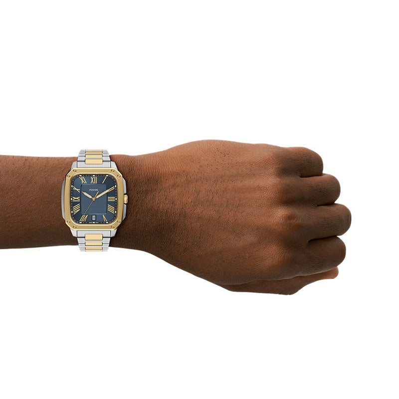 Fossil Crosby Rectangular Blue Dial Watch FS6161-zoom-