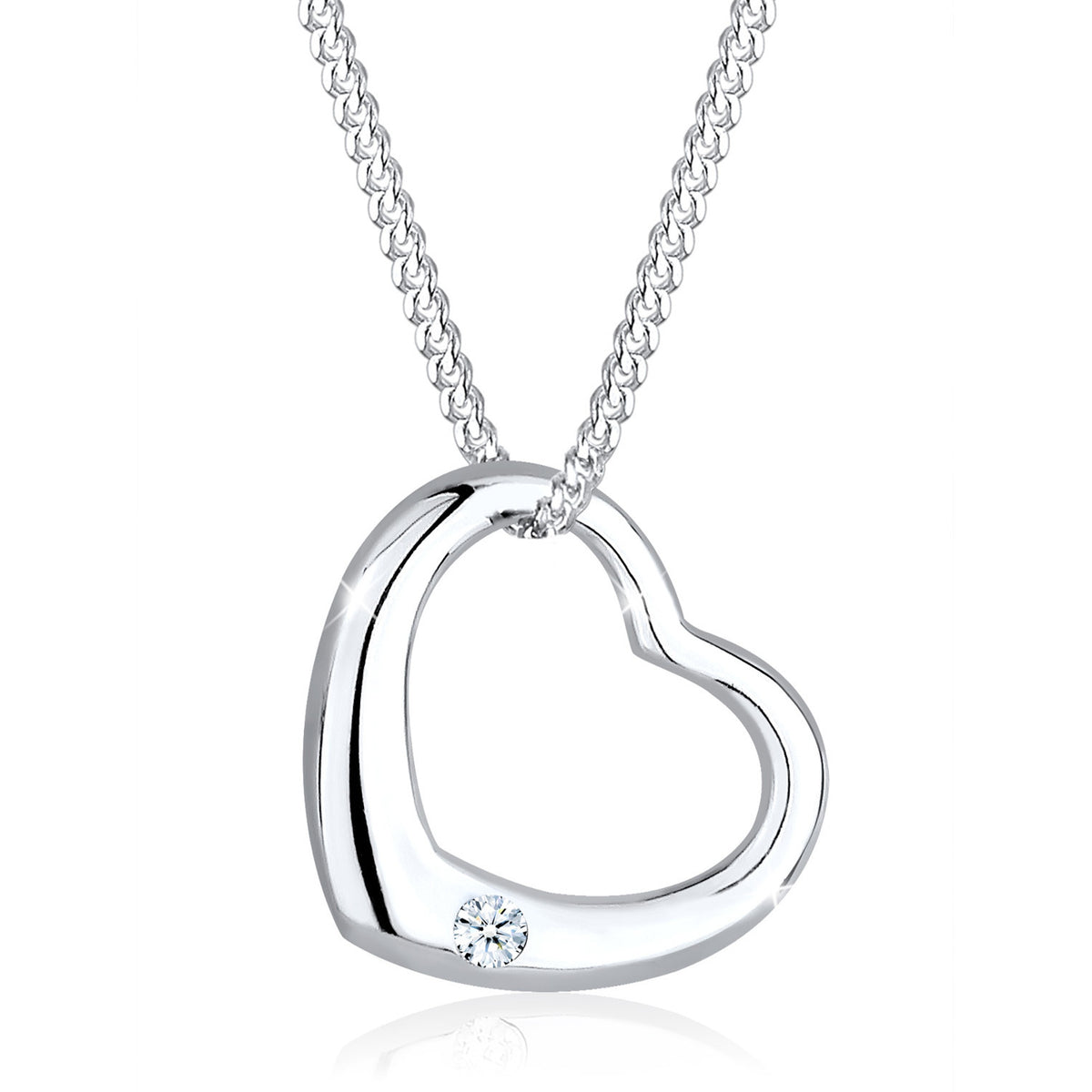 Elli 925 Sterling Silver Necklace with Diamond (0.03 ct) 2004-BF-0007553-001
