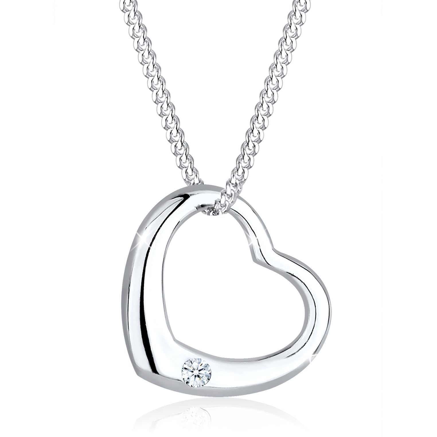 Elli 925 Sterling Silver Necklace with Diamond (0.03 ct) 2004-BF-0007553-001