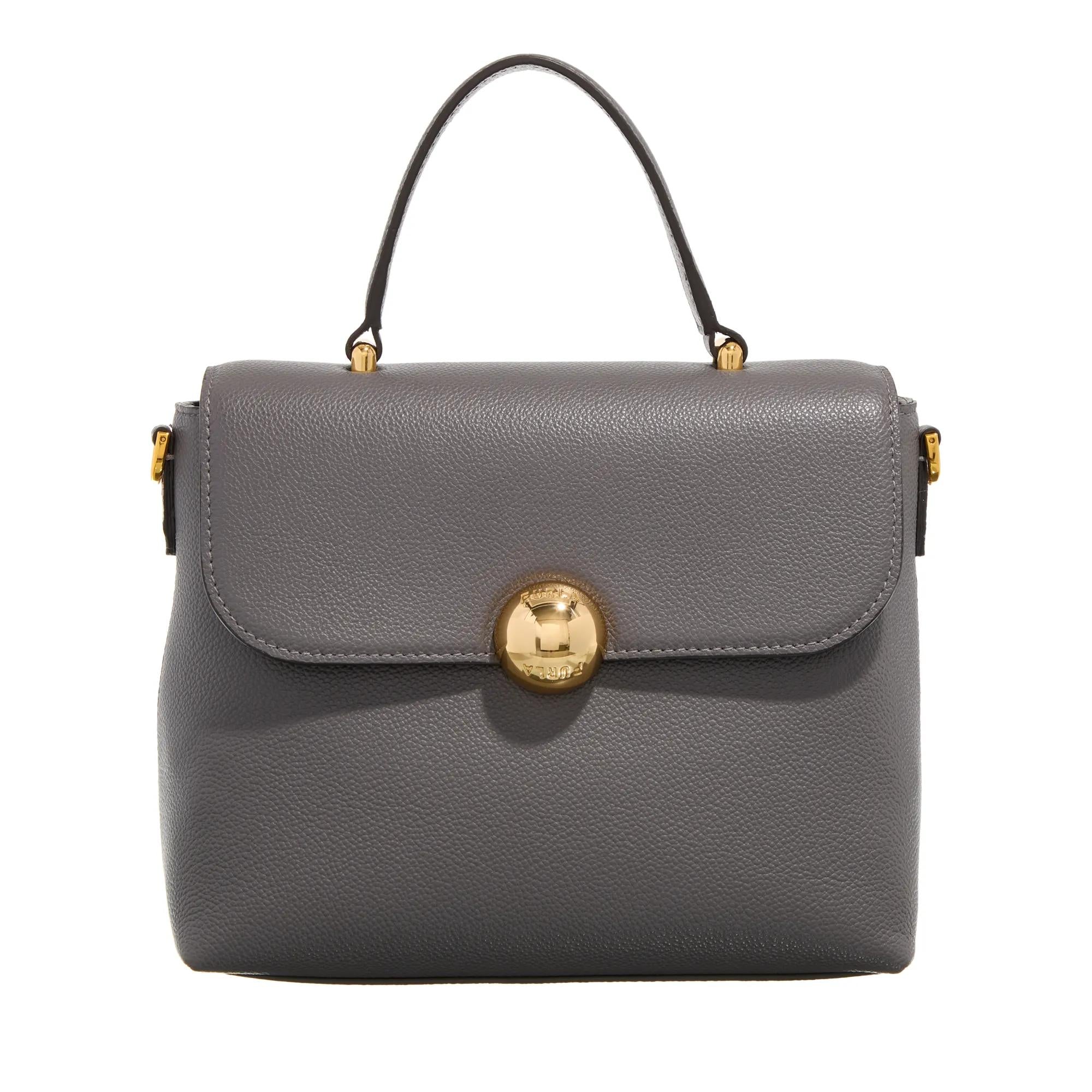 Furla Moonlight Grey Leather Satchel 2001-A0629242