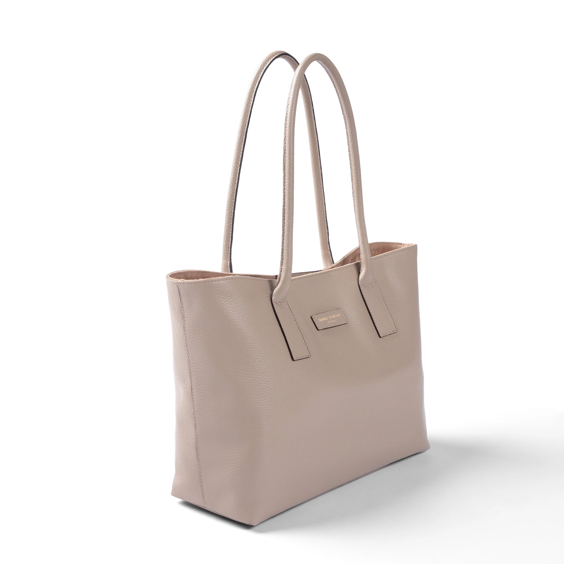 Isabel Bernard Honoré Elin Taupe calfskin leather shoulder bag IB25111-078