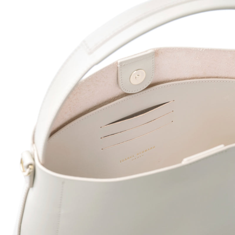 Isabel Bernard Montmartre Béatrice cremefarbene Ledertasche aus Naturleder IB25095-370-zoom-