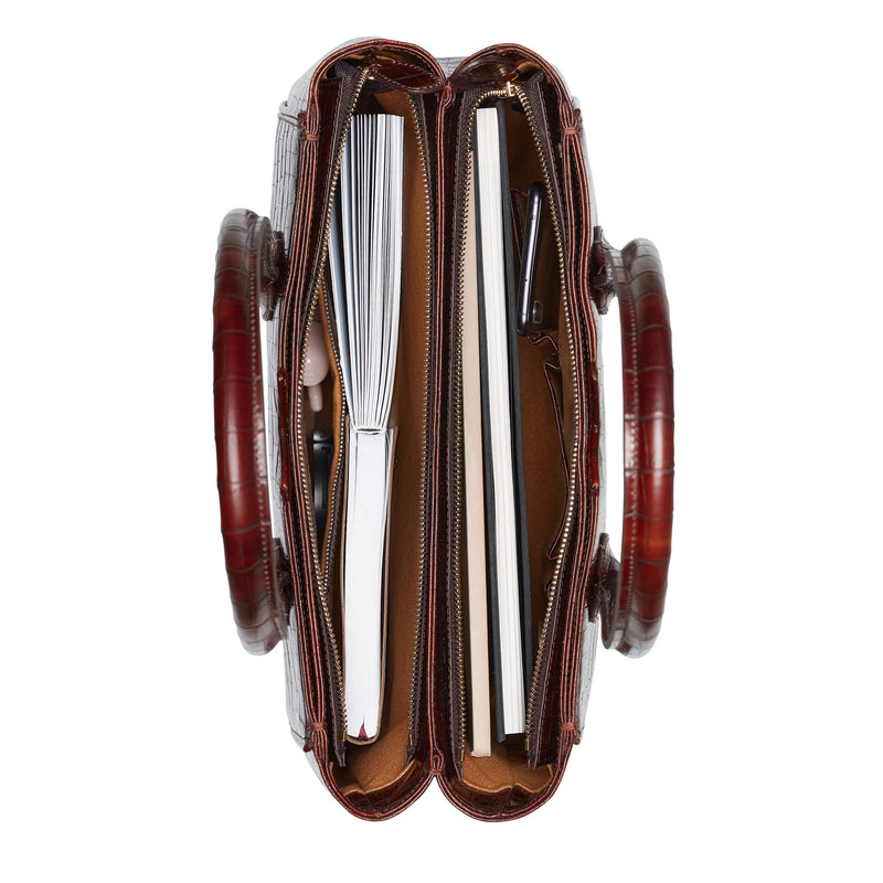 Isabel Bernard Honoré Cloe Kroko braun Handtasche IB25006-zoom-