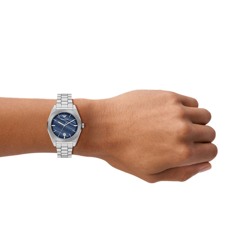 Emporio Armani Round Blue Dial Watch AR11758-zoom-