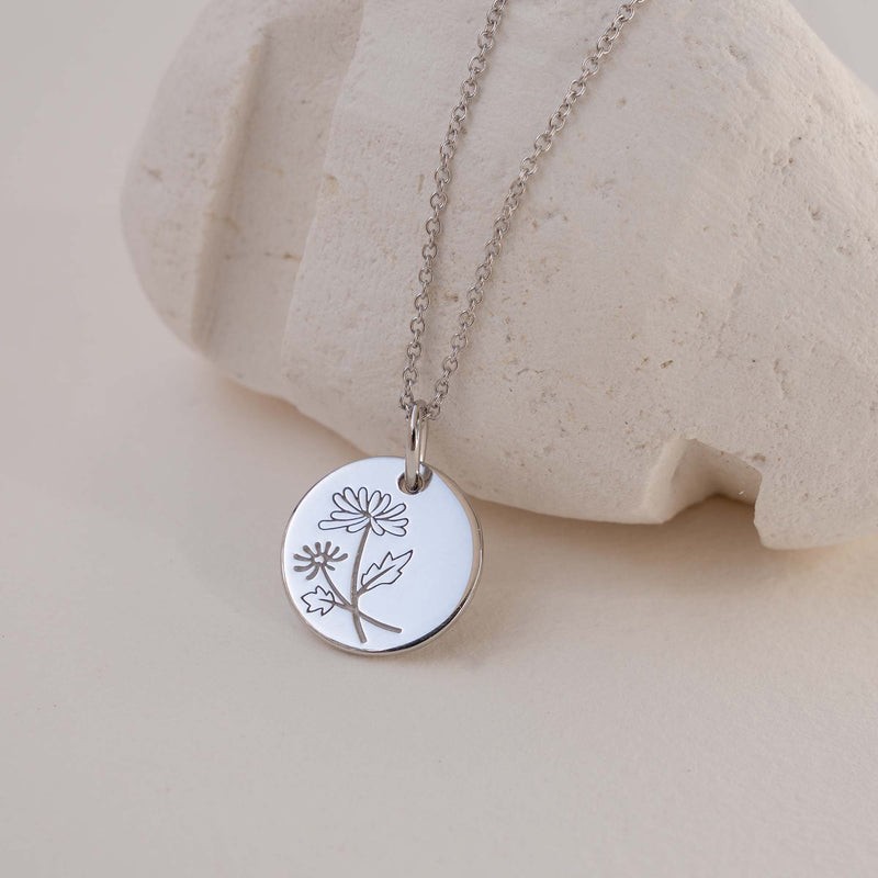 Violet Hamden Venus 925 Sterling Silberne Halskette mit Geburtsblume VH340026-NOV-zoom-