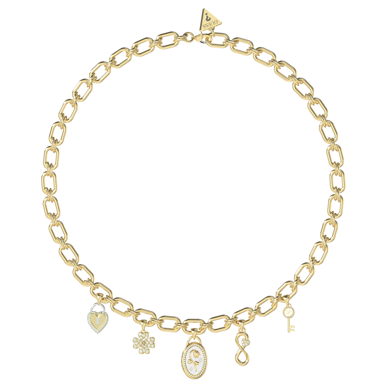 Guess Love Bites Gold-coloured Necklace JUBN06041JWYGT-U