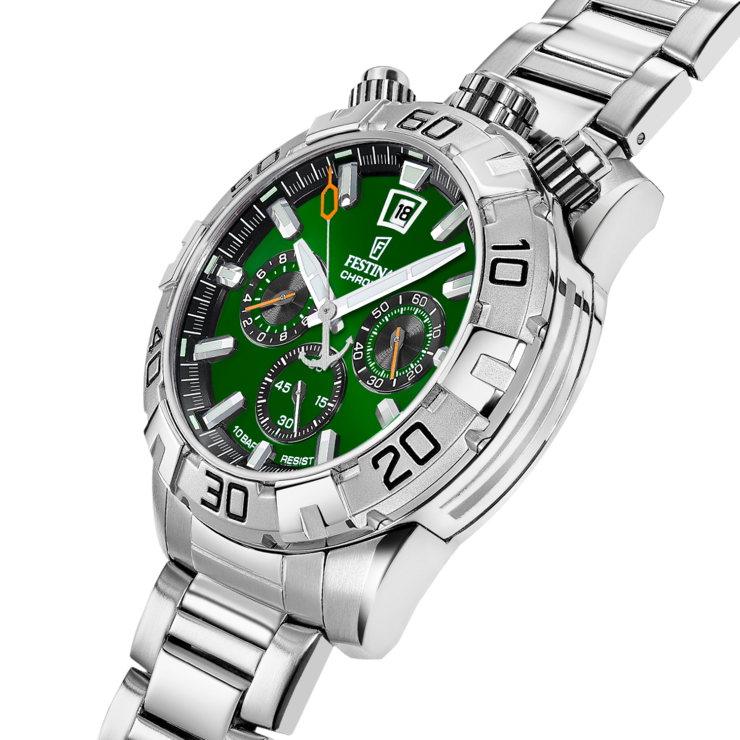 Festina Bullhead Green Chronograph Men's Watch F20743/2