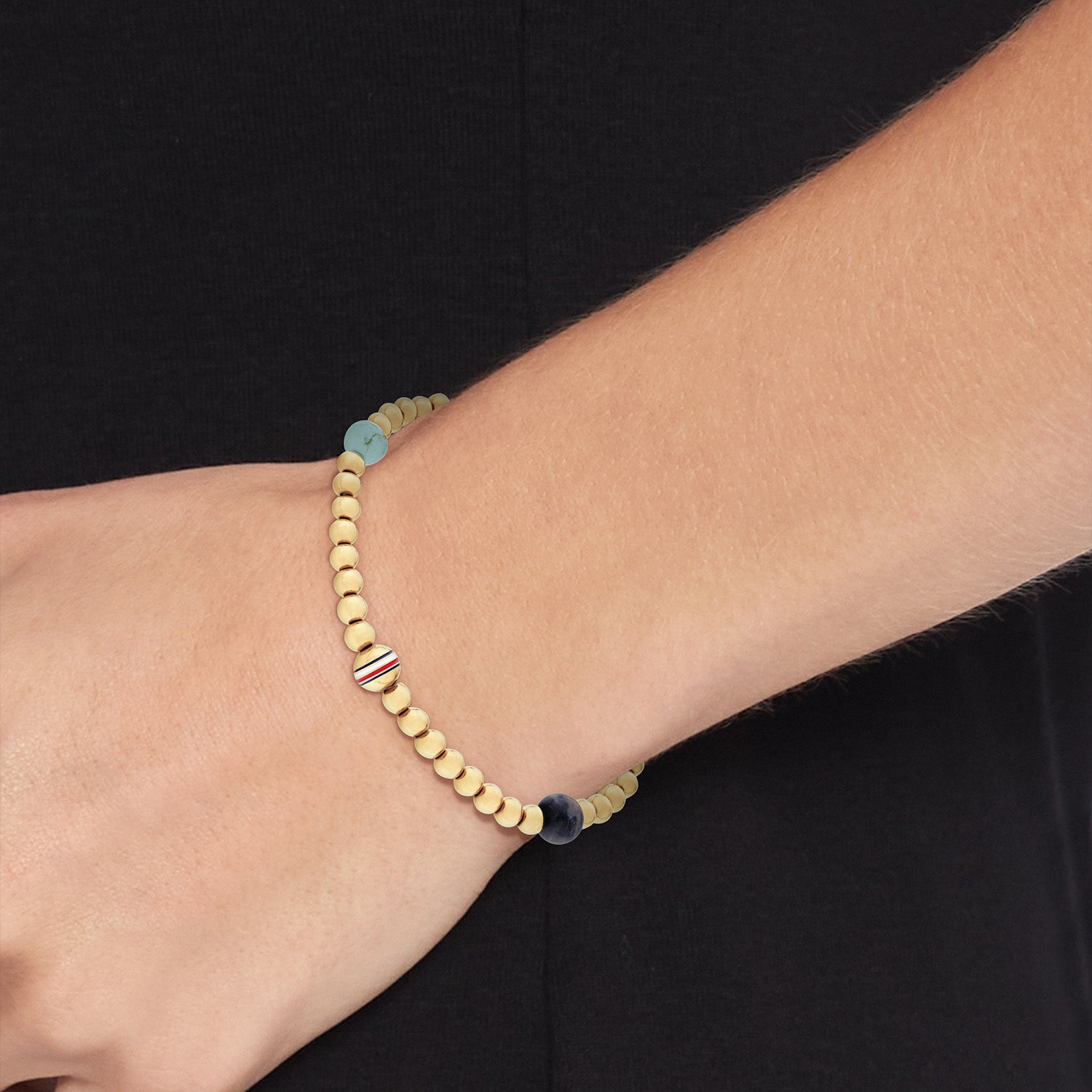 Tommy Hilfiger Stainless Steel Gold-coloured Women's Beaded Bracelet TJ2781040
