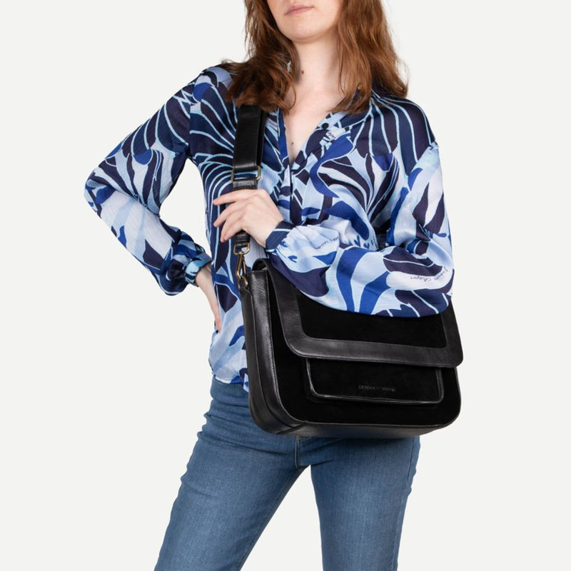 Cowboysbag Jarell Schwarz Leder Umhängetasche 3449-000100-zoom-