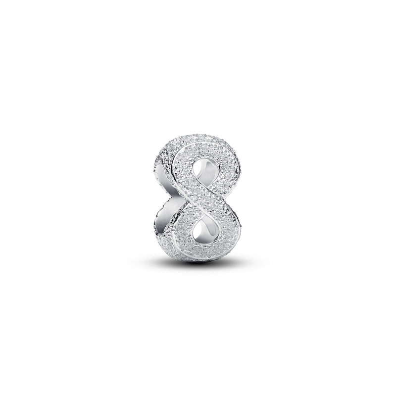 Pandora Moments 925 Sterling Silver Textured Infinity Symbol Mini Charm 794523C00-zoom-
