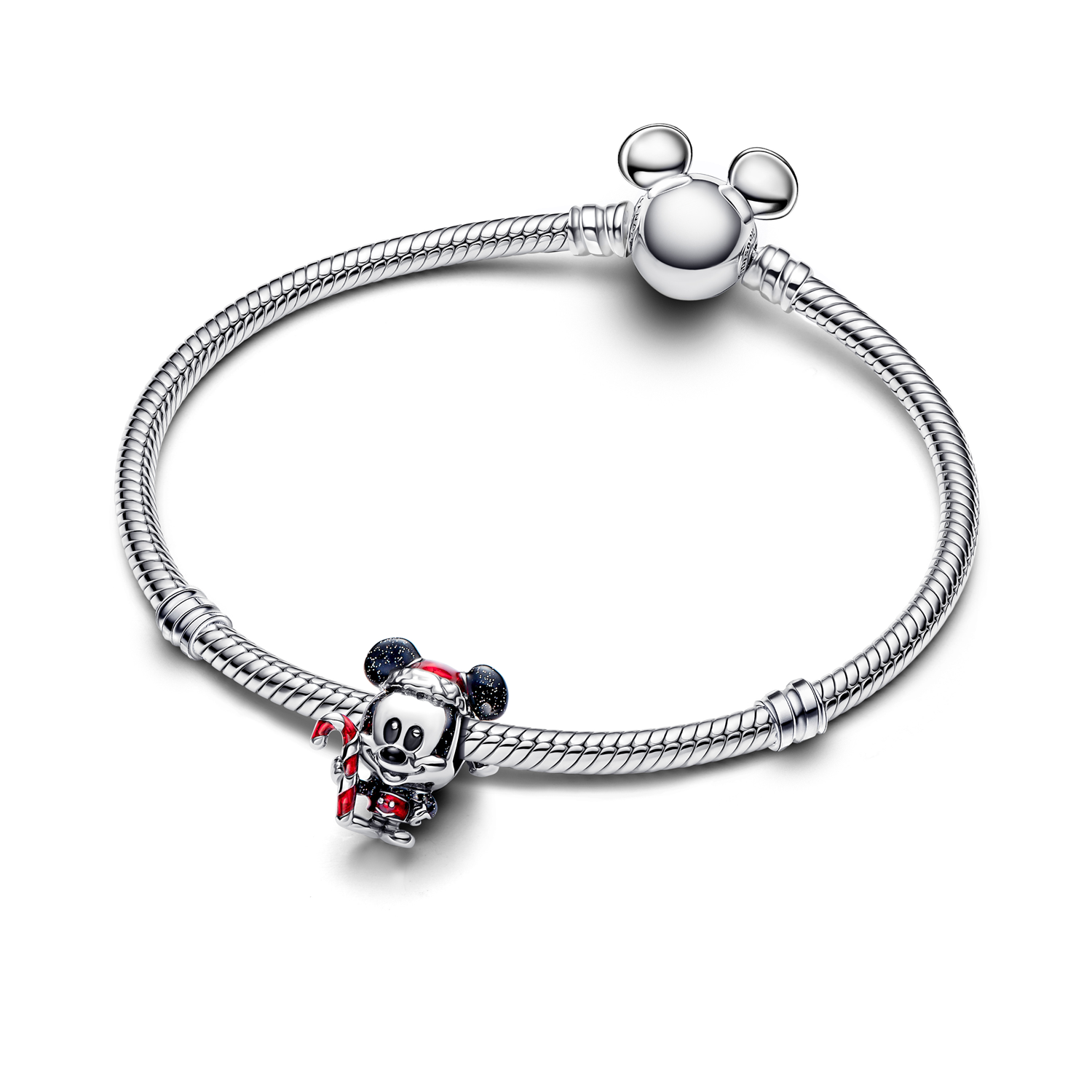 Pandora Disney 925 Sterling Silver Mickey Mouse Holiday Charm 794217C01