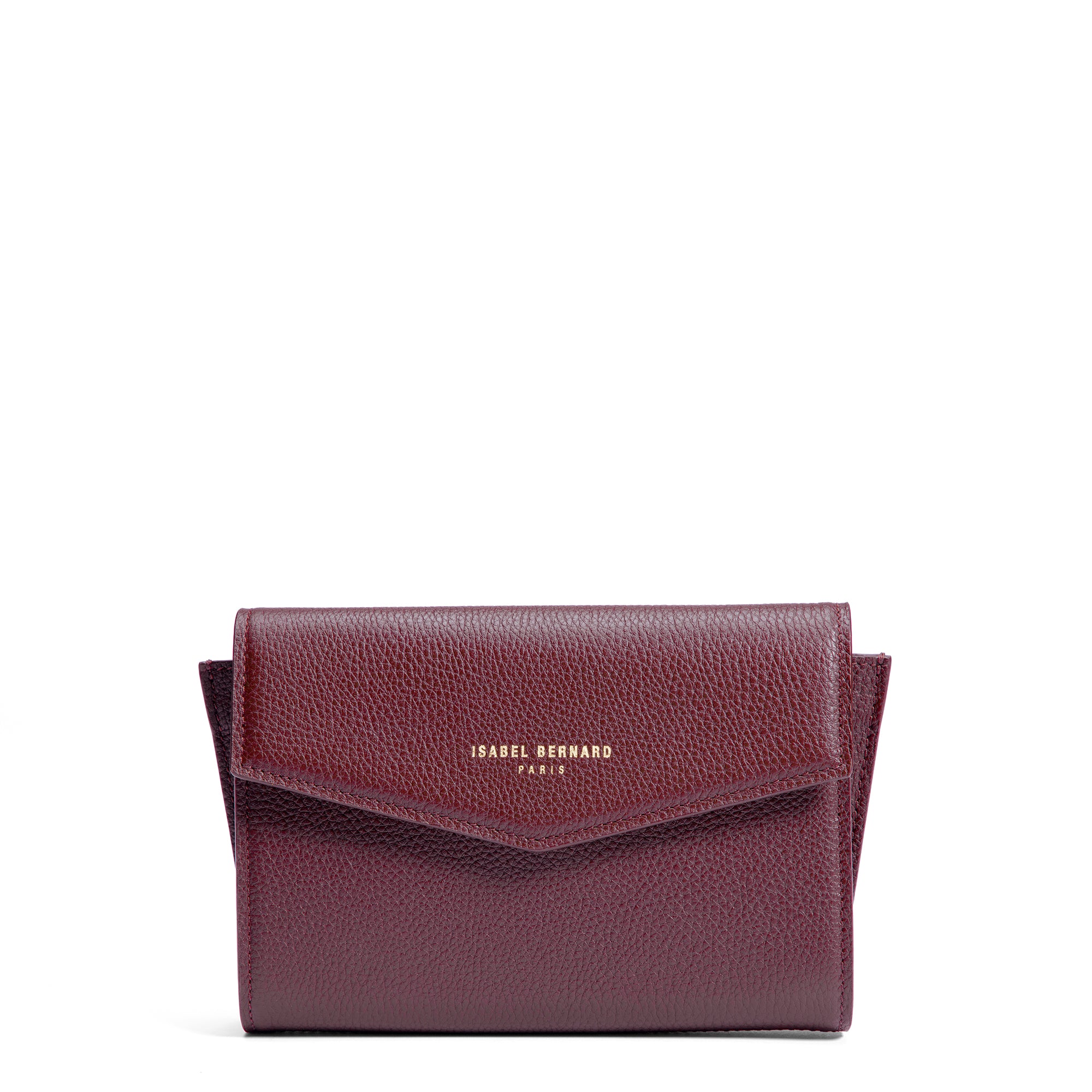 Isabel Bernard Honoré Lina Bordeaux Red Clutch With Detachable Shoulder Chain IB21135-052