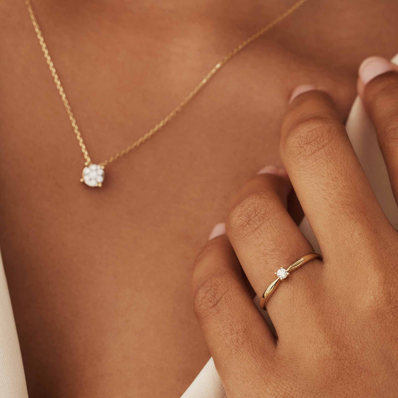 Isabel Bernard De la Paix Céline 14 Karat | Gold Ring | Diamant 0.05 Karat | IBD330001-48-zoom-