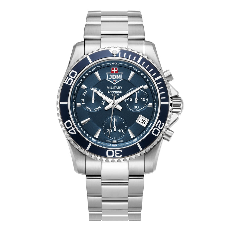JDM Military Sierra Chrono Blaue Herrenuhr JDM-WG019-02-zoom-