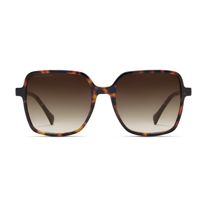 Isabel Bernard La Villette Rene Braun Tortoise Quadratisch Sonnenbrille IB400000-14-14-zoom-