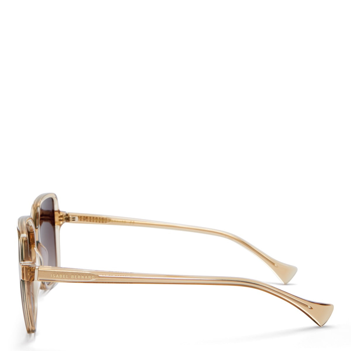 Isabel Bernard La Villette Rene Transparant Beige Vierkante Zonnebril IB400000-02-14