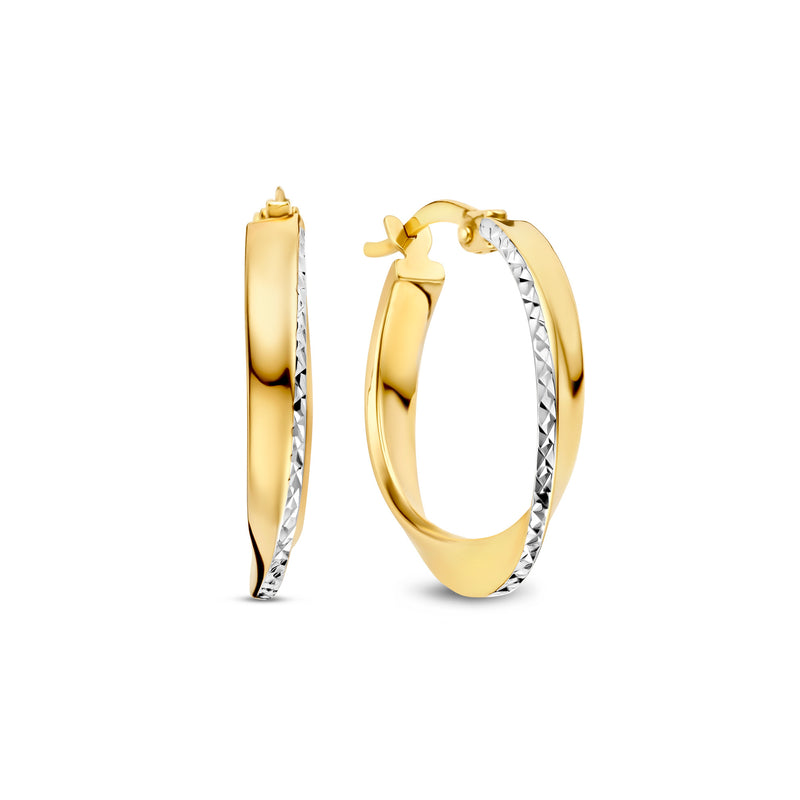 Isabel Bernard Rivoli Laura 14 Karat Gold Reif-Ohrringe Mit Diamantschliff IB360258-zoom-