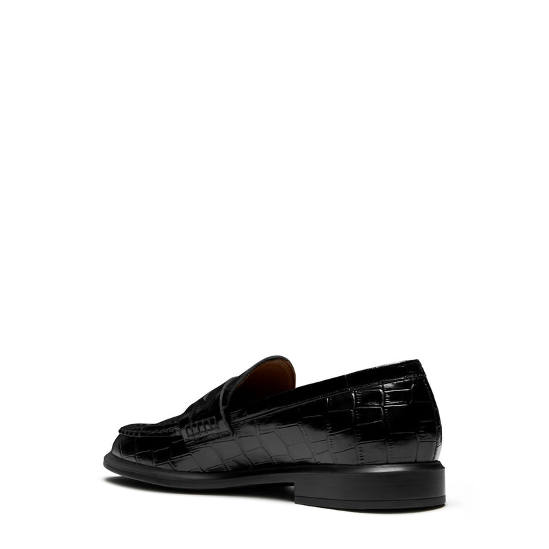Isabel Bernard Vendôme Blandine Kroko Schwarz Kalbsleder Loafers IB51015-201-38-zoom-