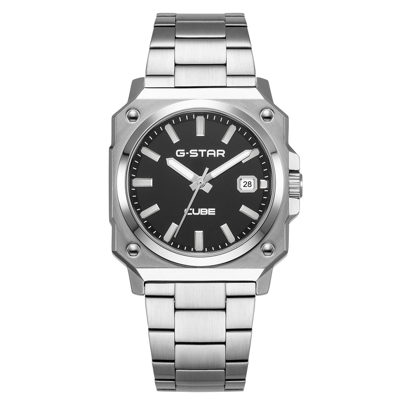 G-STAR Cube Silberfarbene Herrenuhr GSW.508.05-zoom-