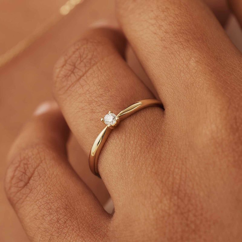 Isabel Bernard De la Paix Céline 14 Karat | Gold Ring | Diamant 0.05 Karat | IBD330001-48-zoom-