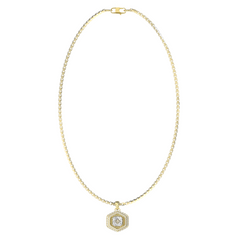 Guess Lion King Gold-coloured Necklace With Crystal JUMN06008JWYGT-U