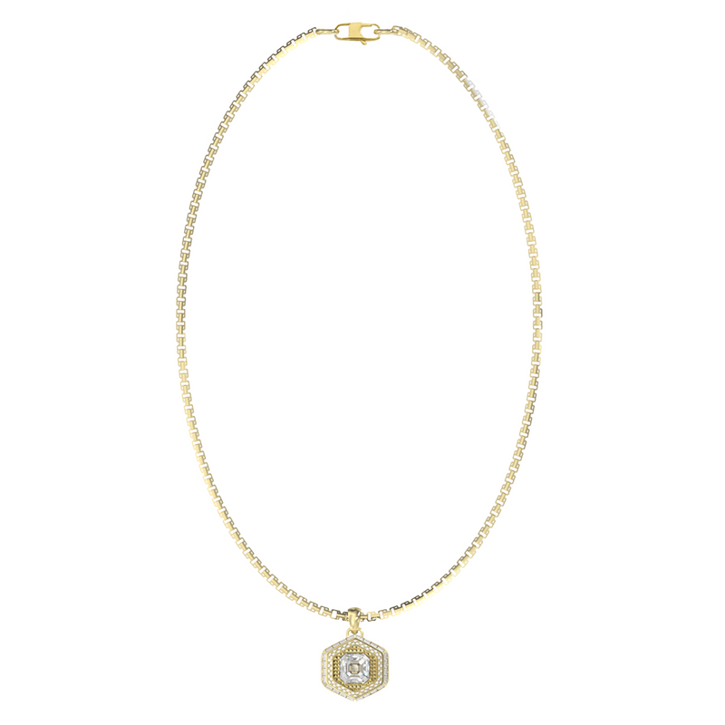 Guess Lion King Gold-coloured Necklace With Crystal JUMN06008JWYGT-U-zoom-