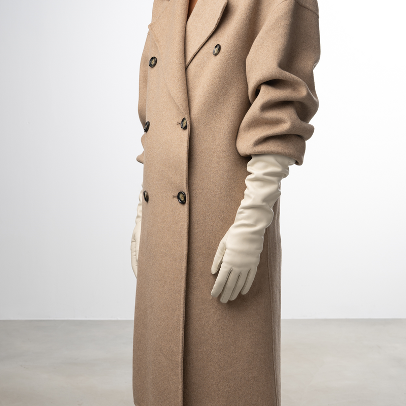 Isabel Bernard Honoré Estelle cremefarbene Lederhandschuhe aus Ziegenleder IB67005-372-7-zoom-