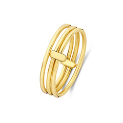 Isabel Bernard Cour d'Honneur Adora 14 karat golden 3-piece multiring IB330102-52