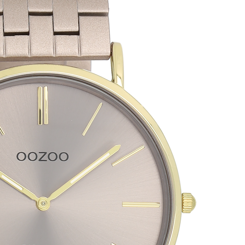OOZOO Vintage Damenuhr In Gold Und Taupe C20404-zoom-