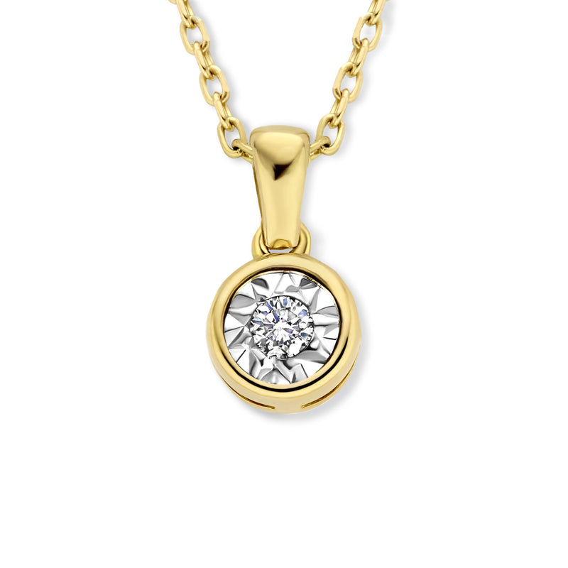 Isabel Bernard De La Paix Inaya 14 Karat | Gold Halskette | Diamant 0.03 Karat | IBD350019-zoom-