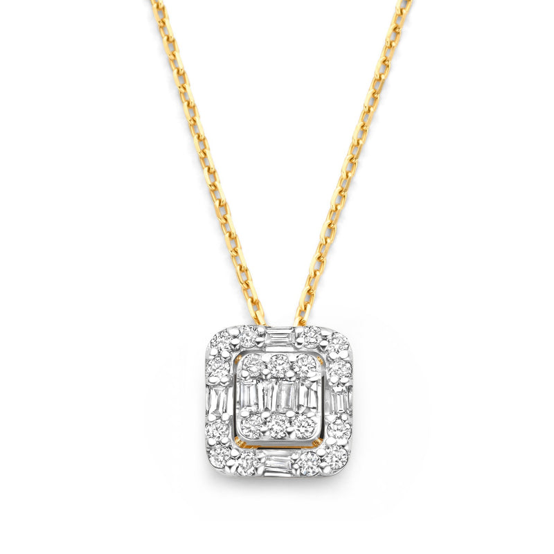 Isabel Bernard De la Paix Elena 14 Karat Goldkette mit Diamant 0.18 ct IBD350030-zoom-