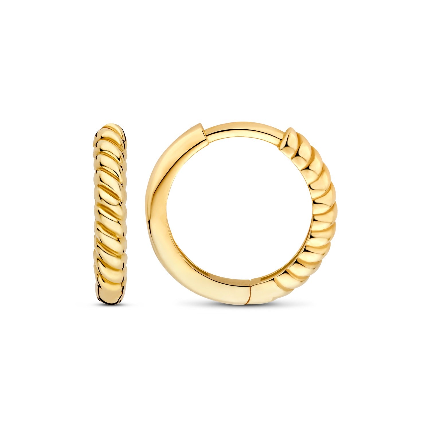 Beloro Jewels La Rinascente Fleur 9 karat gold hoop earrings BO360105