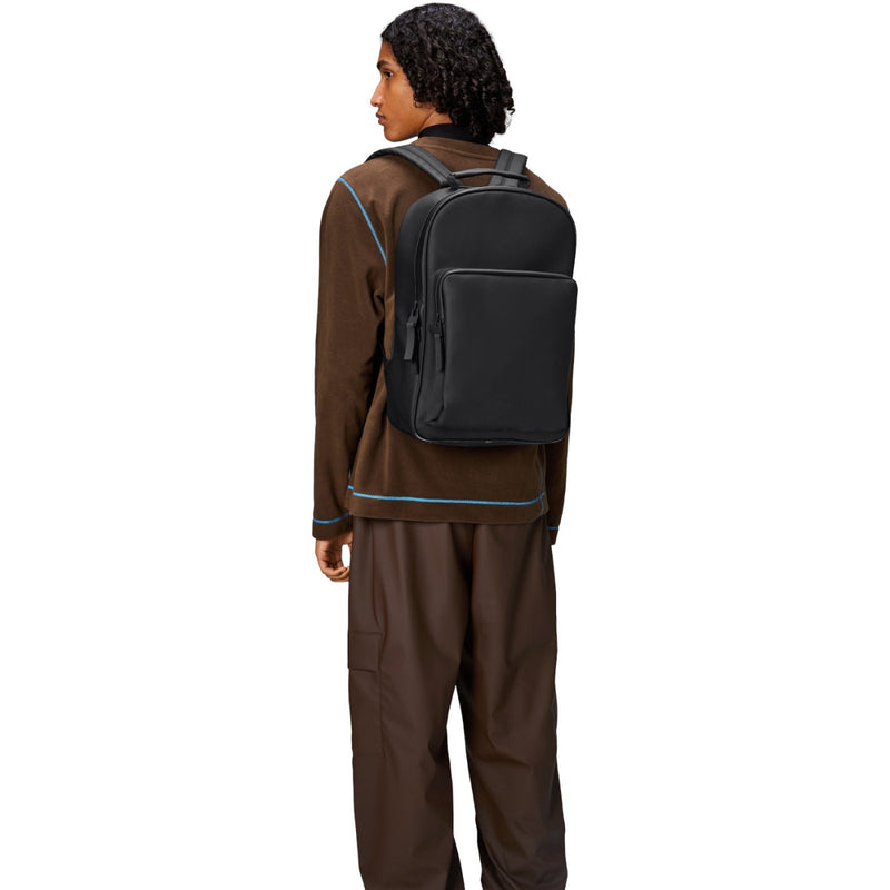 Rains Book Daypack Großer Schwarzer Rucksack R13680-01-zoom-