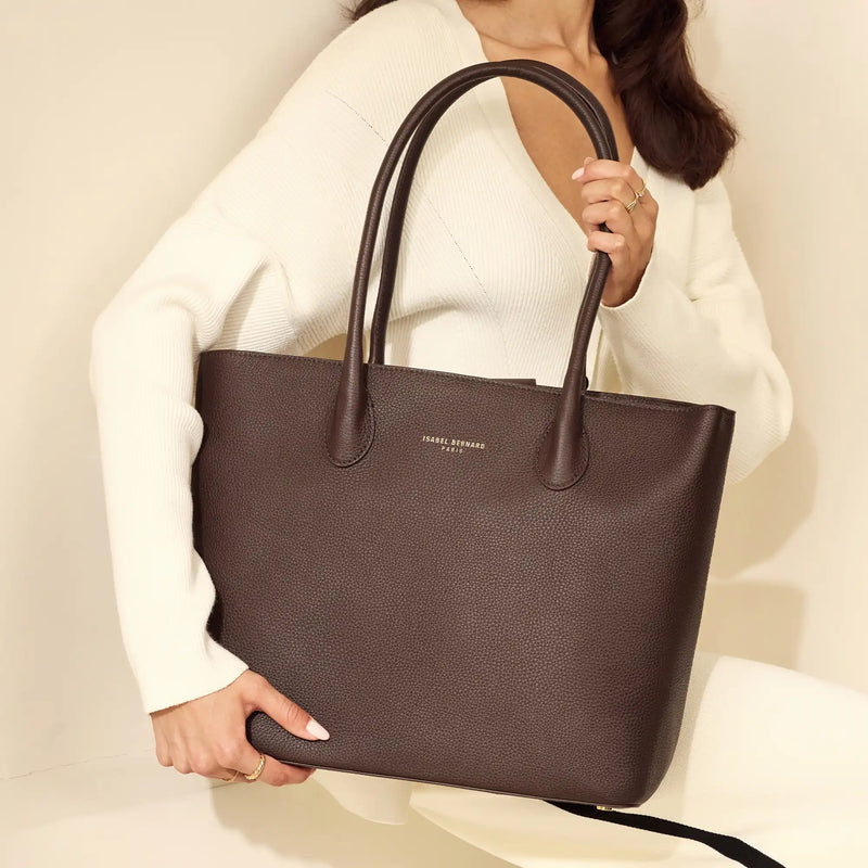 Isabel Bernard Honoré Lysanne Brauner Shopper aus Kalbsleder IB25089-zoom-