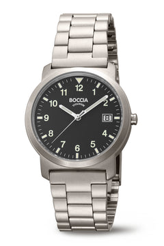 Boccia Titanium Zwart Heren Horloge 2002-3630-03