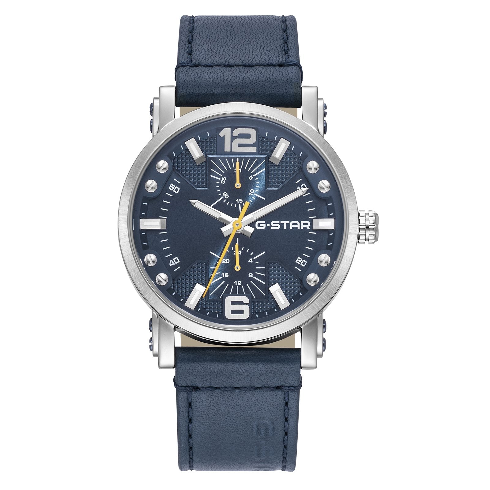 G-STAR Rovic Silver-Tone and Blue Men's Watch GSW.509.01