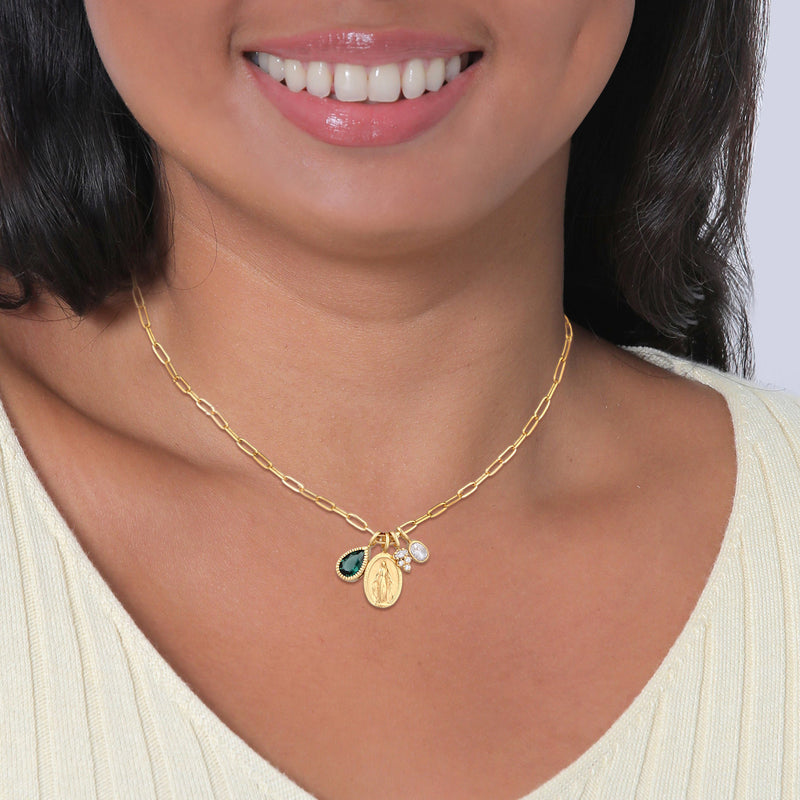 Elli 925 Sterling Silver Necklace Gold plated with Quartz 2004-BF-0008133-001-zoom-