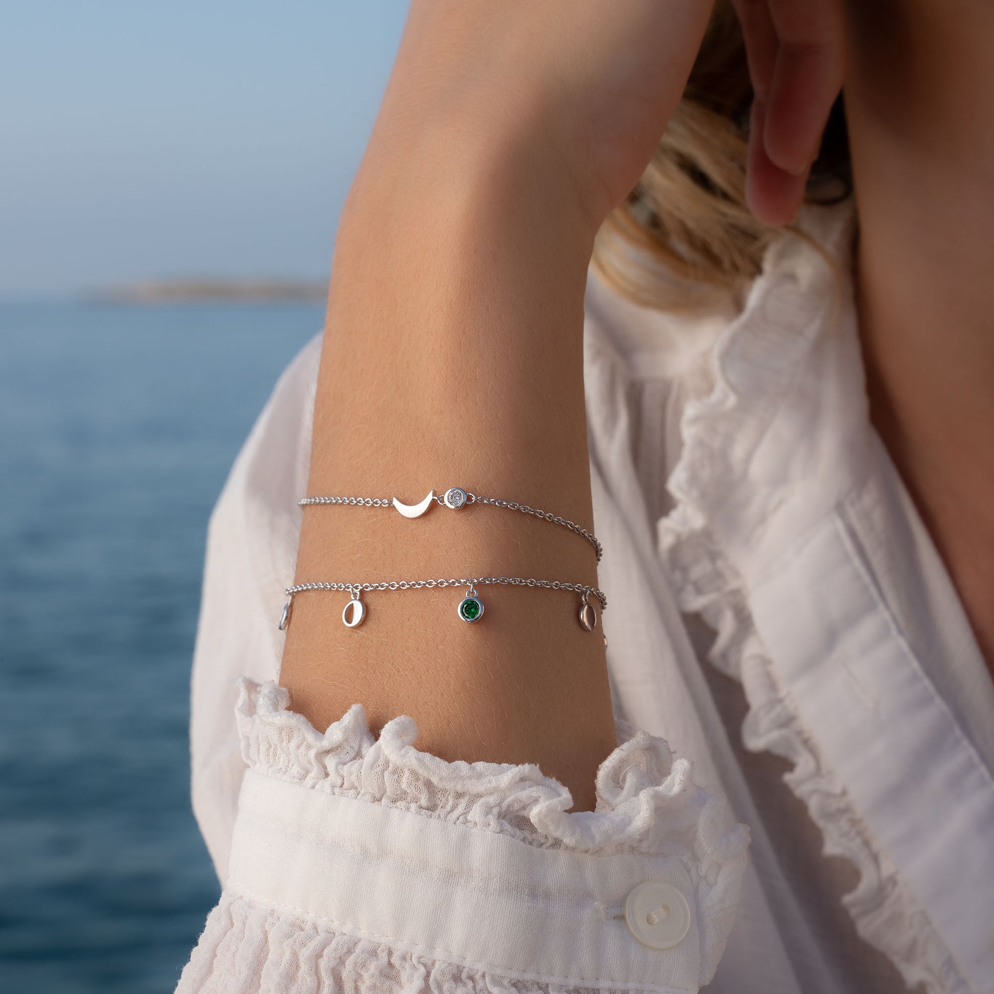 Violet Hamden Violet's Gift 925 Sterling Silver Bracelet and Ear Studs Giftset VH90061