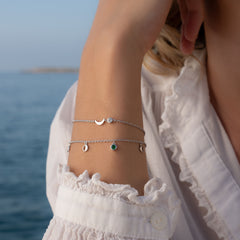 Violet Hamden Violet's Gift 925 Sterling Silver Bracelet and Ear Studs Giftset VH90061