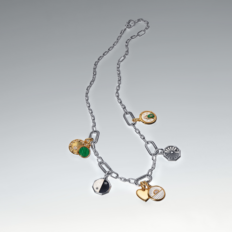 Pandora ME 925 Sterling Silver Five Links Chain Necklace 393861C00-45-zoom-