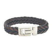 Josh Schwarze Leder Armband 24001-bra-S/MELBLACK/L