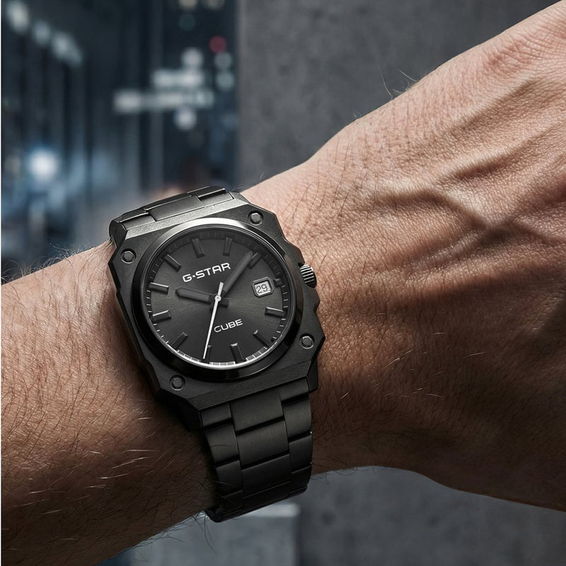 G-STAR Cube Schwarze Herrenuhr GSW.508.06-zoom-