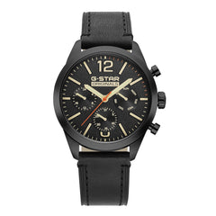 G-STAR Originals Black Leather Men's Watch GSW.504.02