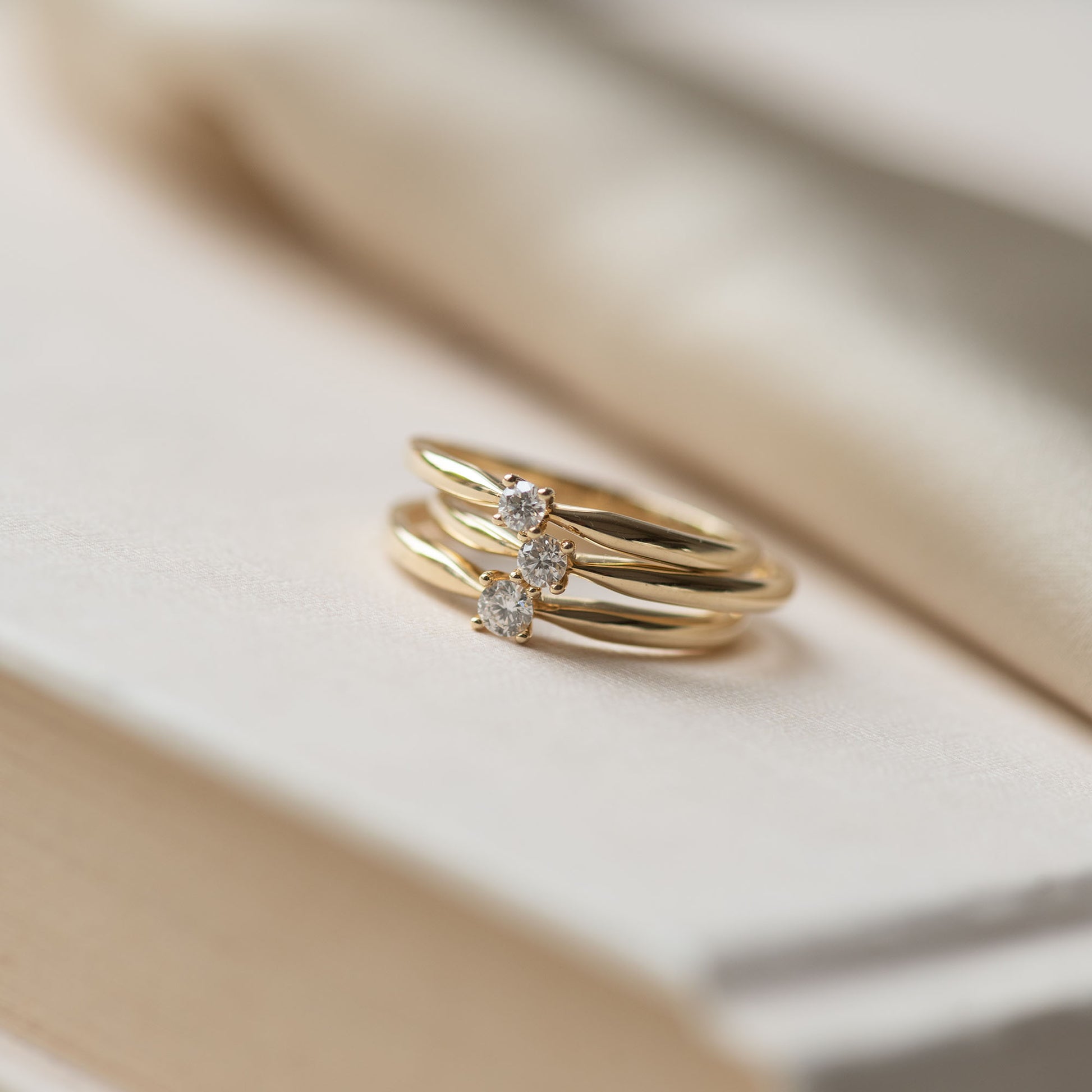 Isabel Bernard De la Paix Celesse 14 Carat Gold Ring | diamond 0.07 ct | IBD330002-54